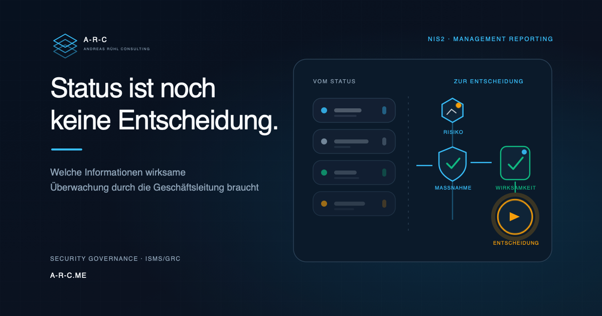 Statusraster und Entscheidungskette: Status ist noch keine Entscheidung